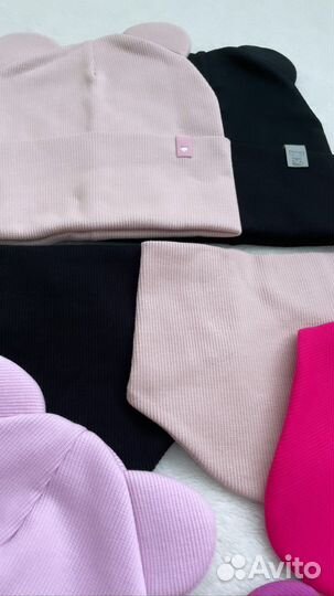 Шапка и снуд в рубчик новая