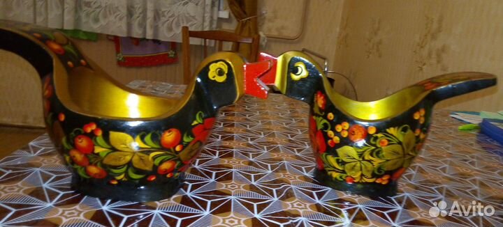 Ковш-утка хохлома