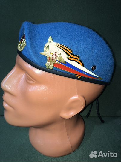 Берет вдв отбитый голубой