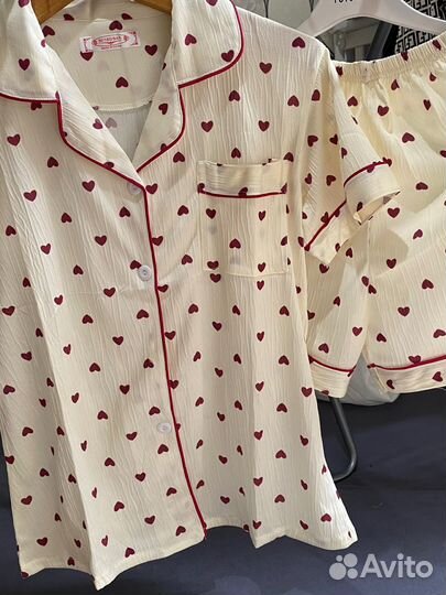 Пижама с сердечками