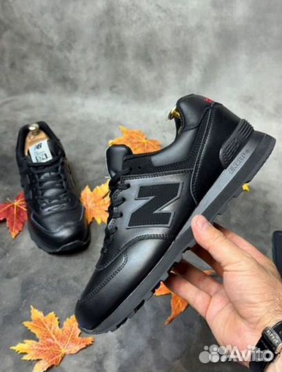 Кроссовки new balance 574 кожаные мужские