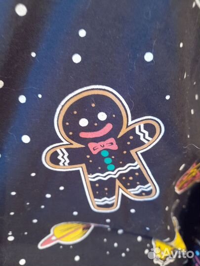 Прикольная рубашка с новогодним принтом cropp 44 р