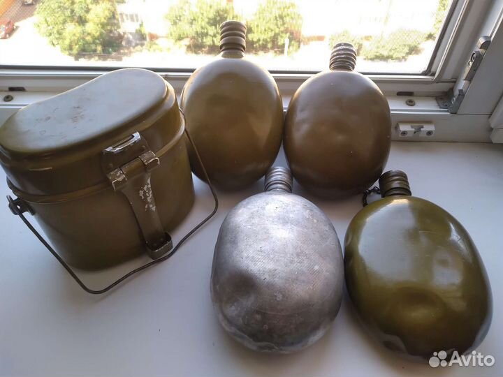 Фляжки СССР и котелок
