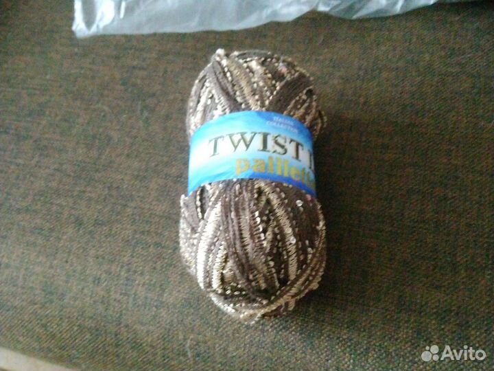 Ленточная пряжа twist lux paillette