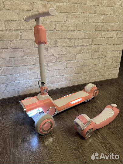 Электросамокат детский с музыкой Bluetooth