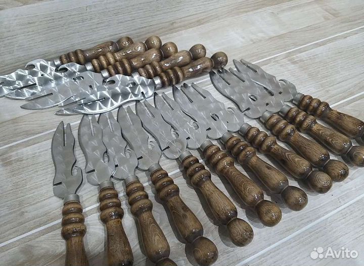 Нож / вилка - нож для шашлыка