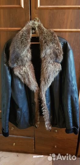 Кожаная дубленка мужская