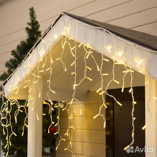 Гирлянда уличная 20 м желтая