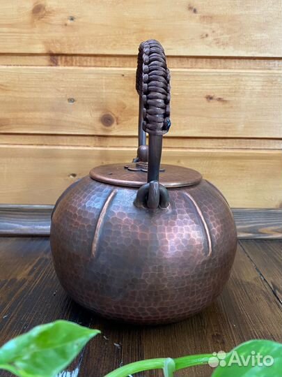 Чайник из чистой меди 1л для кипячения воды