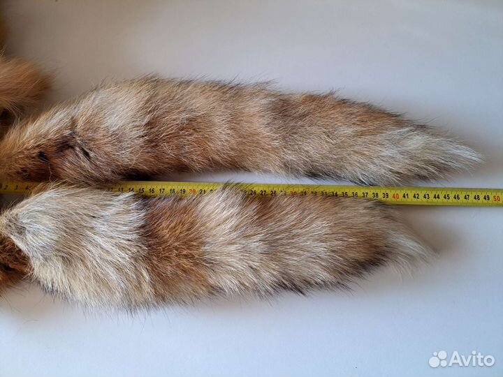 Шкурка лисы мех хвост 2 шт