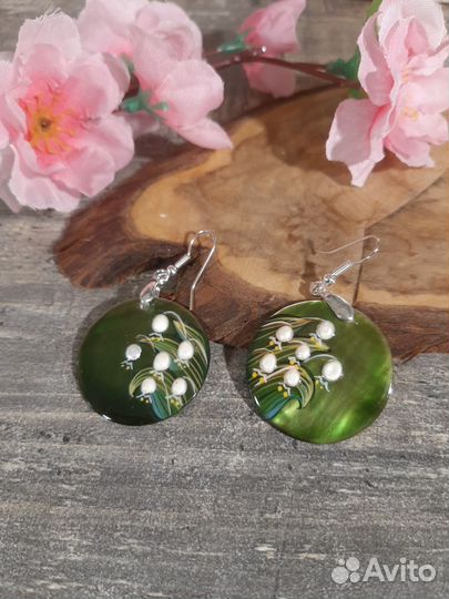 Серьги перламутровые 