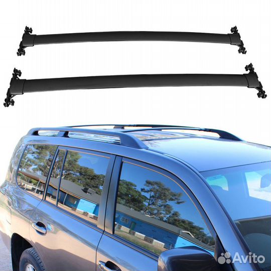 Штатные поперечины на рейли Land Cruiser Prado 120