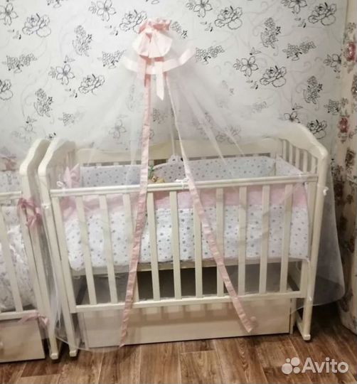 Кроватка для новорожденных полный комплект