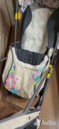 Детские санки коляска с колесами