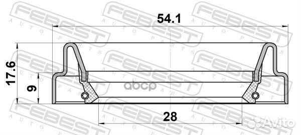 Сальник полуоси 28x54.1x9x17.6 95fds30540918x