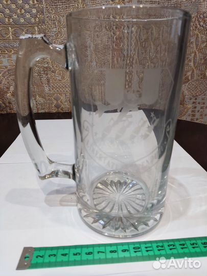 Коллекционная стеклянная пивная кружка ввс США