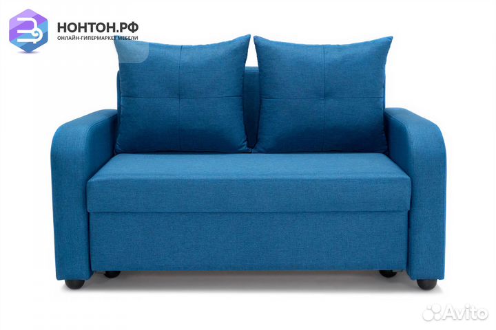 Диван Бруно рогожка синяя