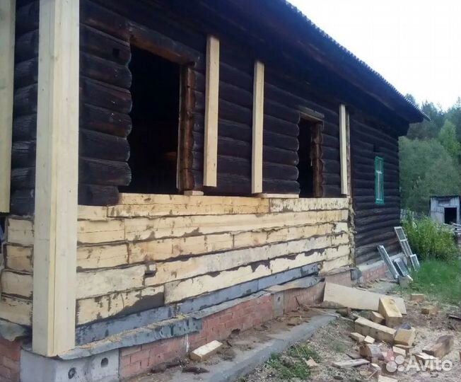 Подъем домов, замена венцов, замена полов и лаг