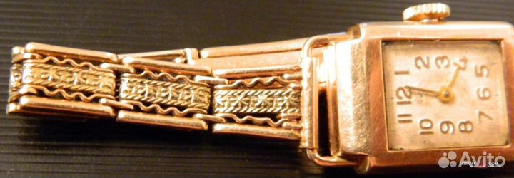 Золотые браслет и часы.583пробы СССР