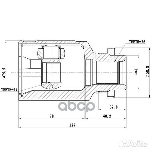 Шрус внутренний перед прав Z87718R Zikmar