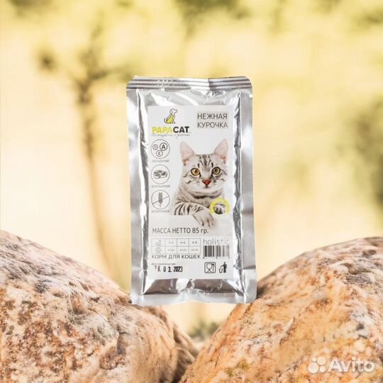 Корм для кошек Holistic PapaCat Нежная курочка