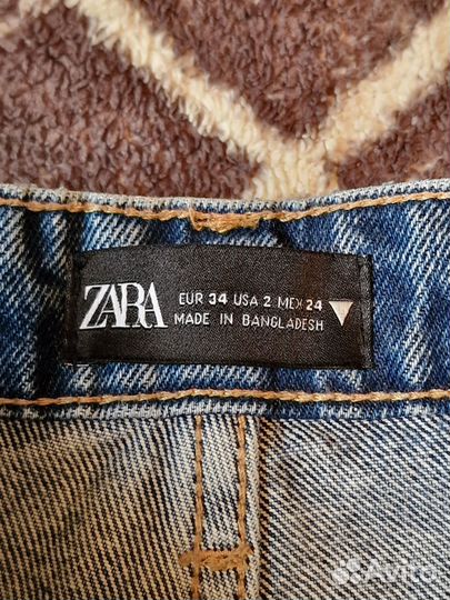 Синие джинсы Zara 34
