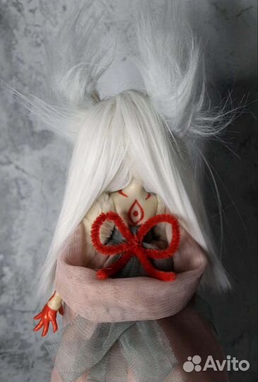 Кукла игрушка ручной работы Лиса Кицунэ