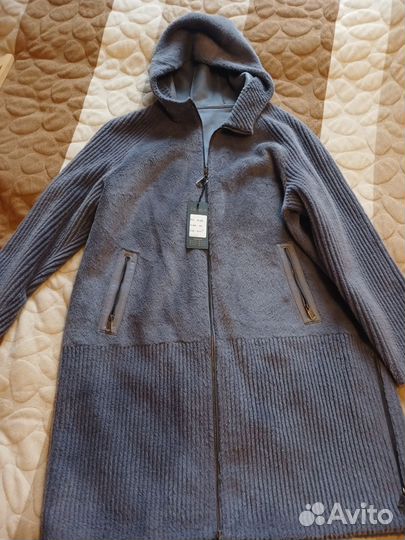 Женская весенняя двухсторонняя дубленка 58-60