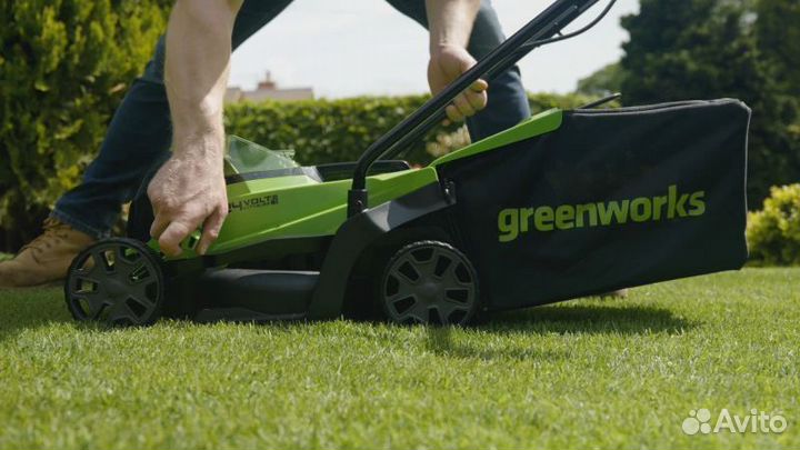 Газонокосилка Greenworks GD24LM33K4, АКБ 4Ач