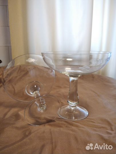 Ваза на ножке стекло СССР