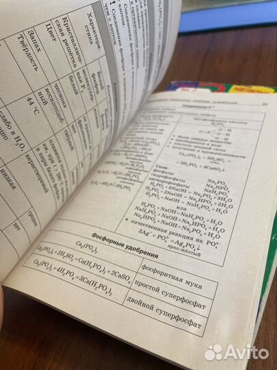 Справочник по химии и по биологии в таблицах