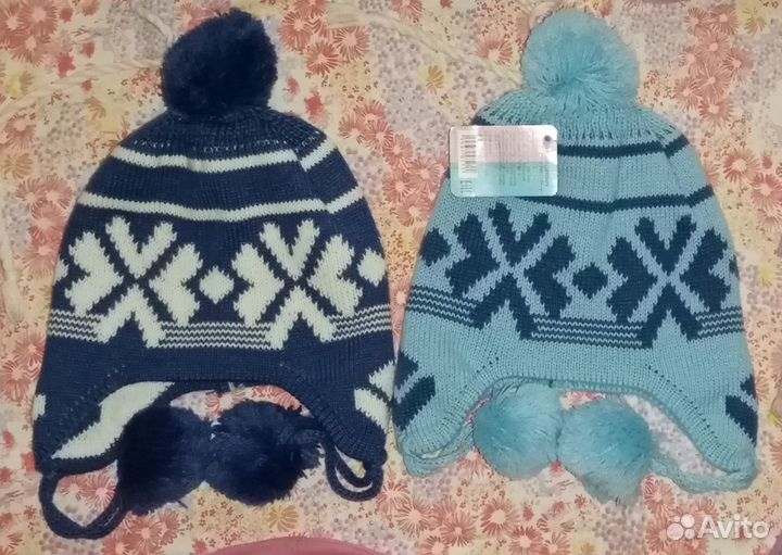 Шапки новые на 3-4 года