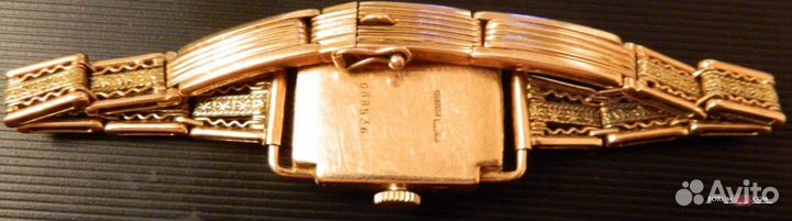 Золотые браслет и часы.583пробы СССР