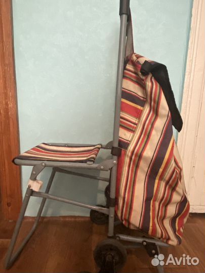 Тележка трехколесная в сад с сидушкой