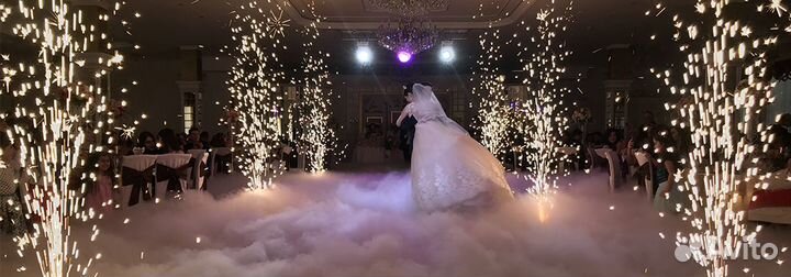 Тяжелый дым,холодные фонтаны,вертушки, салюты)