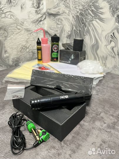 Роторная машинка Noir P10 + тату набор