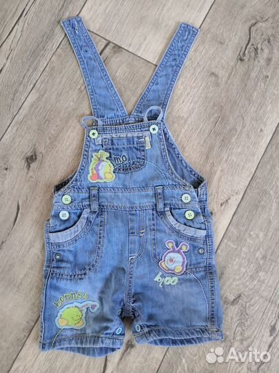 Джинсовый комбинезон размер 74