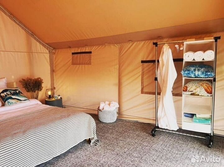 Каркасный тент для глэмпинга 4x6 в каркасе 4x8 Уве