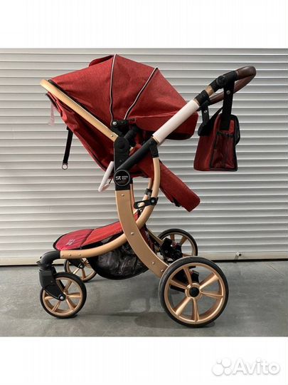 Коляска-трансформер sweet kids 608 2в1 бордовый