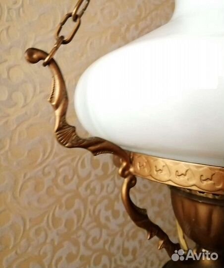 Люстра-керосинка-латунь