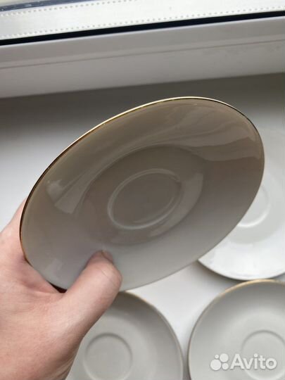 Блюдце 14см костяной фарфор, гдр 70 годы