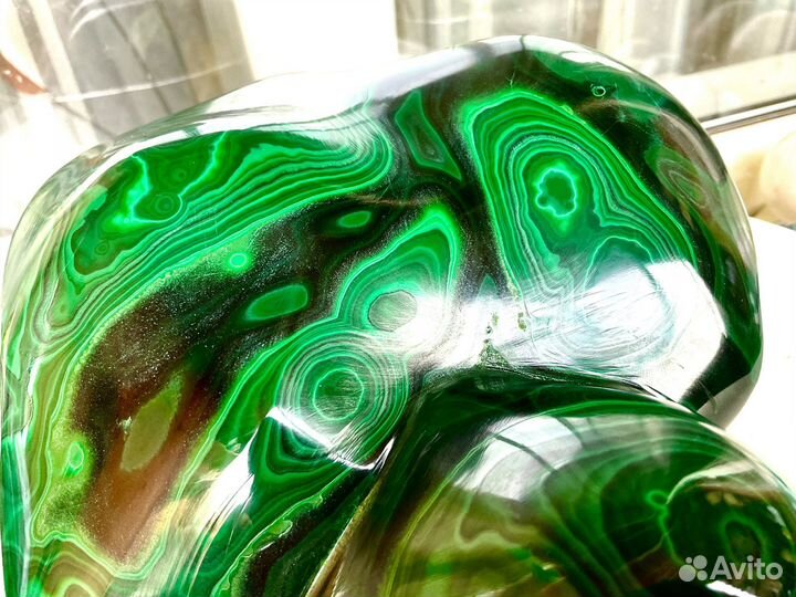 Полированный глазковый малахит 3.76кг. Конго