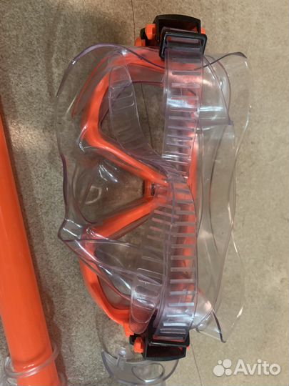 Маска детская с трубкой новая (3-10лет)