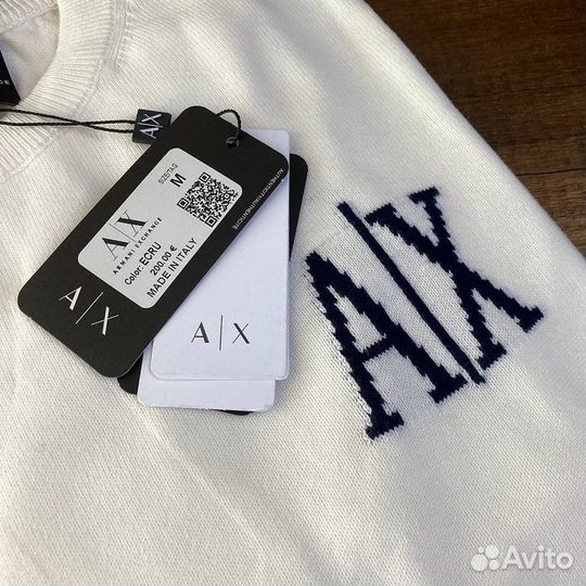 Джемпер armani exchange мужской белый