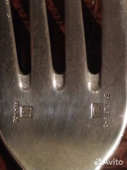 Вилка столовая серебро