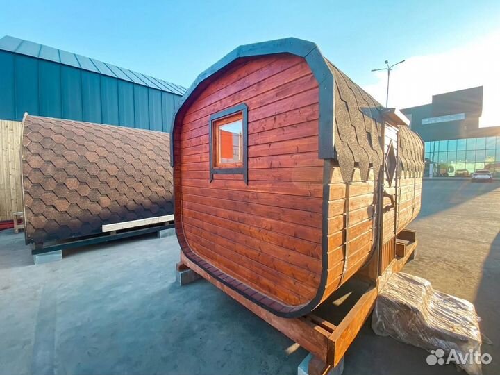 Баня бочка Квадро под ключ