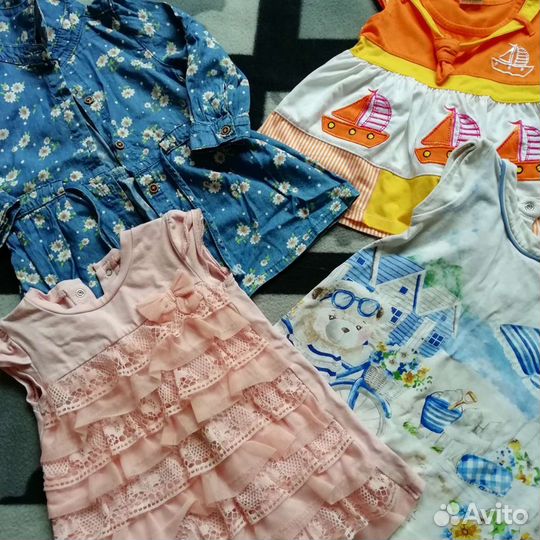 Вещи на девочку пакетом 6-12 месяцев