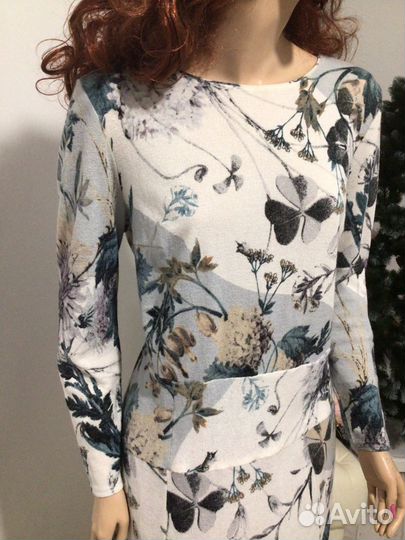 Платье романтичное вязаный трикотаж 48-52 р