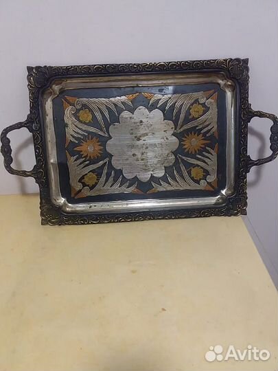 Поднос мельхиоровый 39см28см
