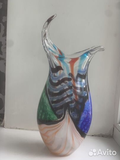 Вазы из цветного стекла